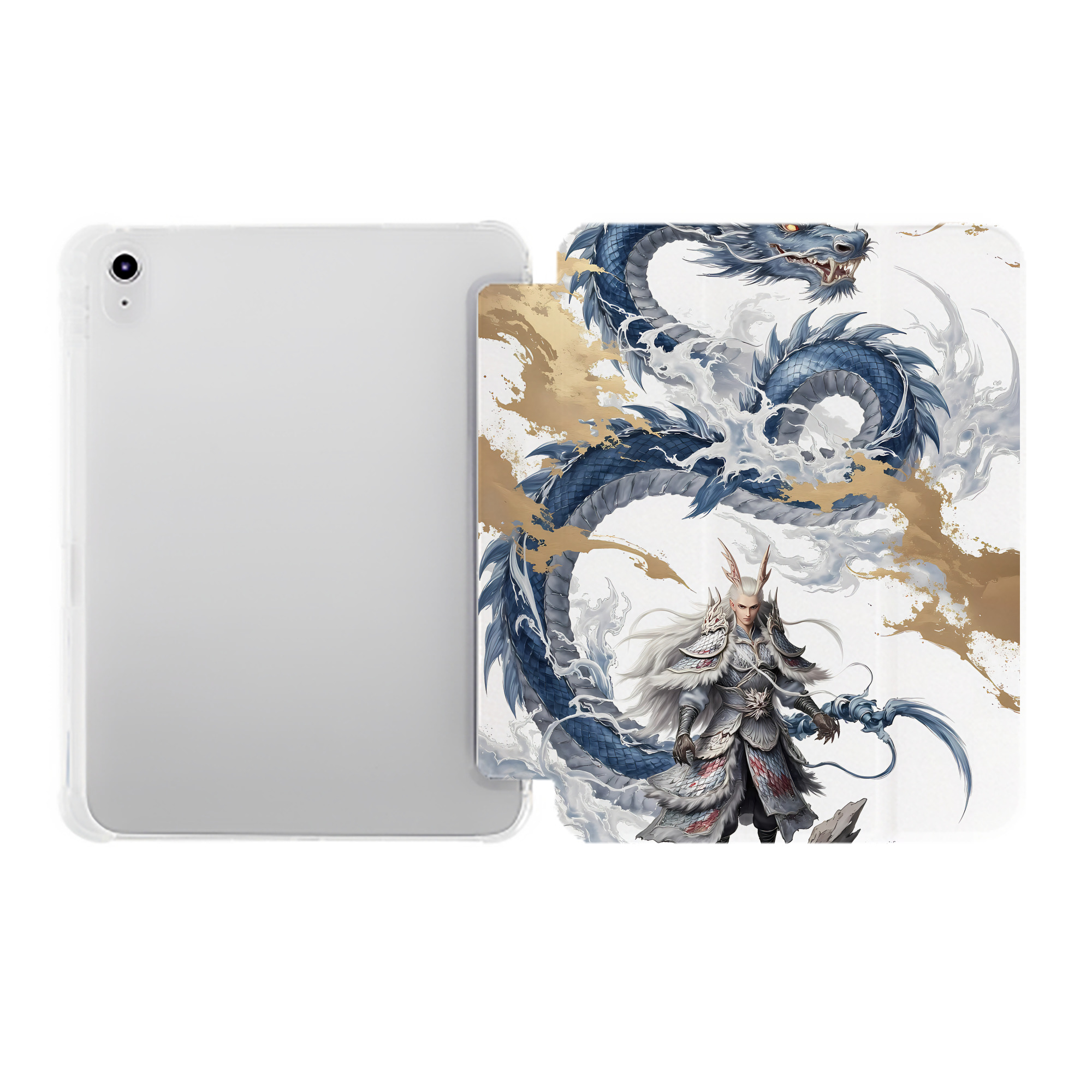 （画像用） Ne Zha 2 ナタ 魔童の大暴れ IPad ケース ペン収納付き 三つ折りスタンド PUレザー×シリコン 対応機種9.5/10.5/10.9インチ